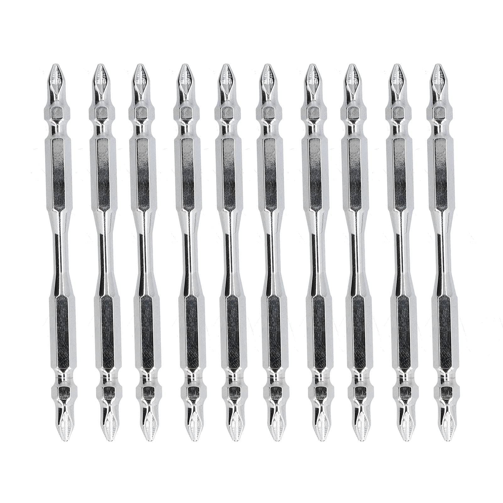 10Pcs Cross Screwdriver Bits Set - K5 Alloy Steel, Non-Slip & Strong Magnetic Tips - Compatible with Electric Drills - Perfect for DIY Projects, Home Repairs, and Professional Use