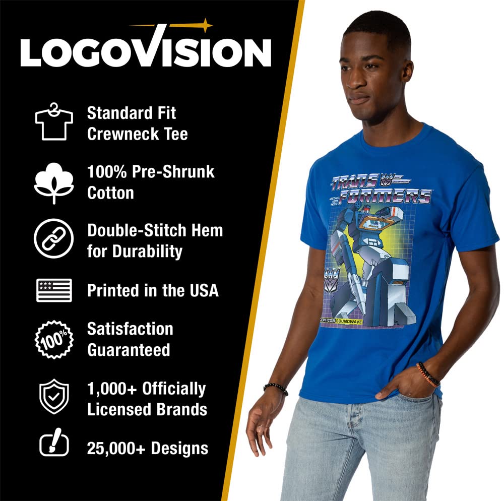 Official Transformers Soundwave Men's Short Sleeve T-Shirt - Licensed Collectible Tee for Fans, Cosplay & Casual Wear