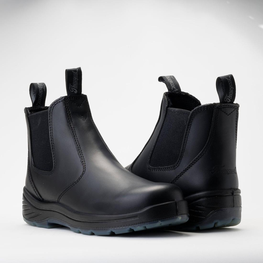 Quick Release Station 6 Composite Toe Work Boots with Translucent Outsole - Black Safety Shoes for Construction, Warehouse & Industrial Work