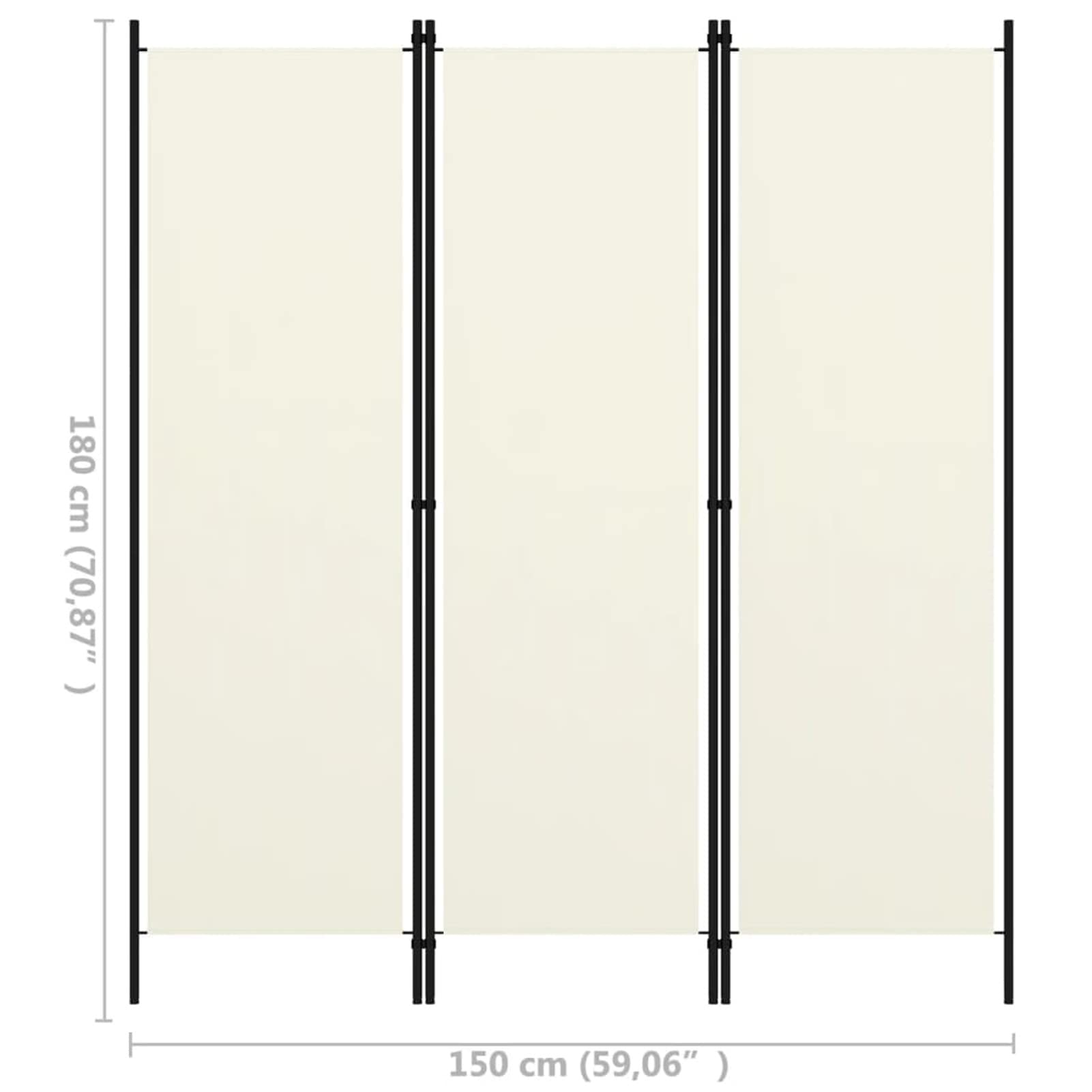 3-Panel Room Divider Screen - Freestanding Partition for Office & Home - 59.1