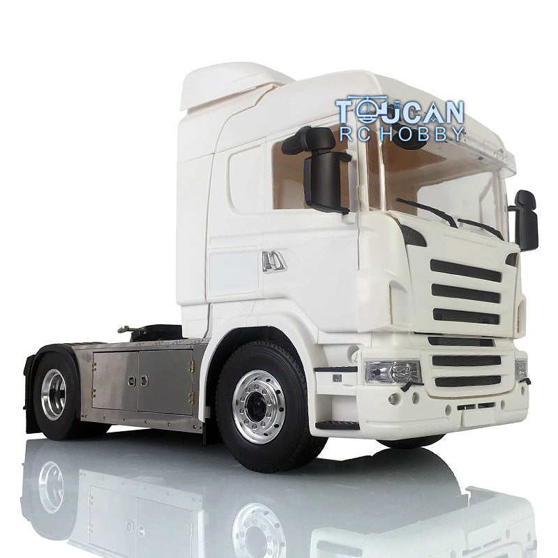1/14 LESU Metal 4x4 Chassis Highline Cabin RC Tractor Truck Simulation Vehicle - Unassembled DIY Hobby Model with Light ESC Servo Motor for Off-Road Adventure & Collection Display