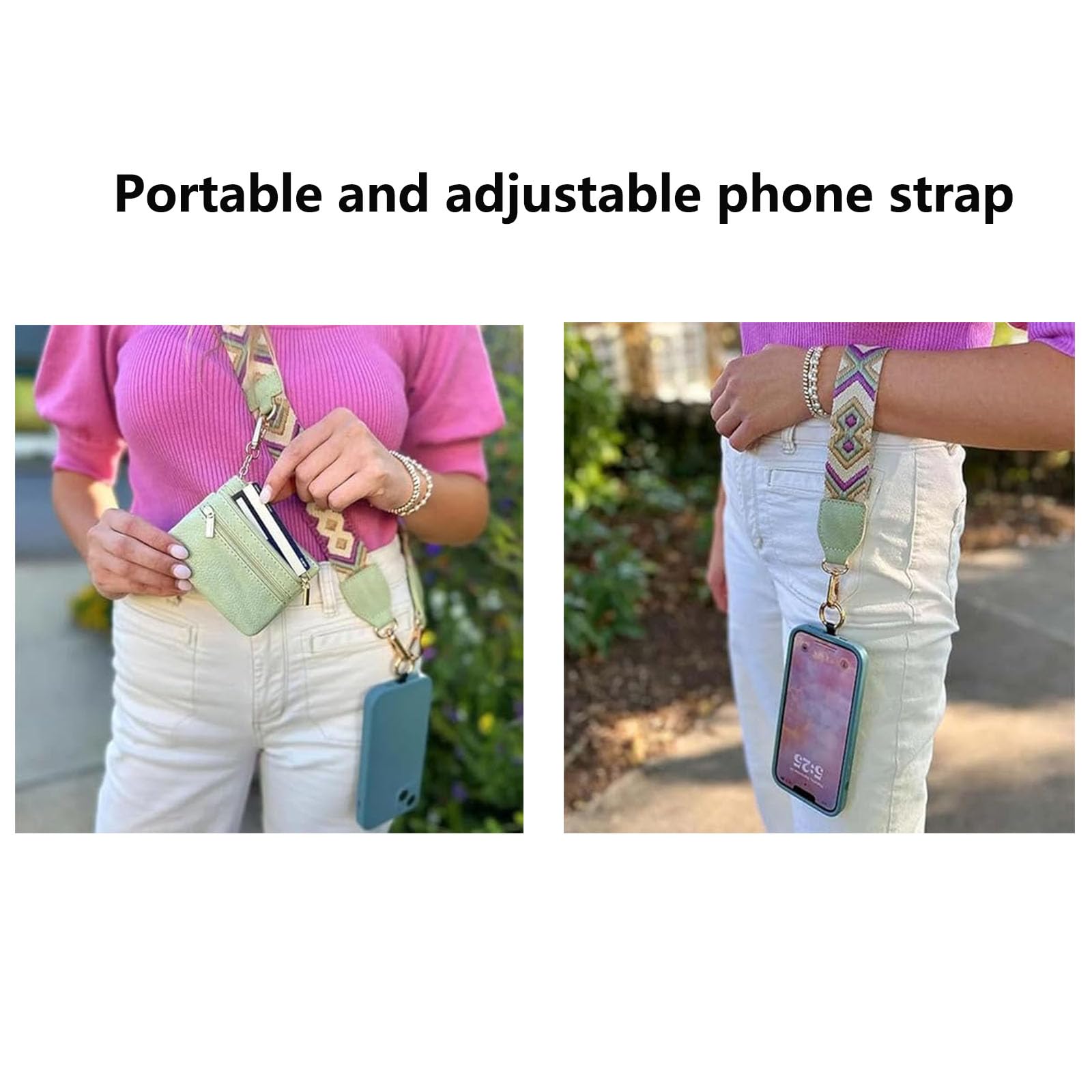 Zippered Cell Phone Organizer with Adjustable Crossbody Strap - Secure Phone Holder Alternative to Handbags & Wallets - Perfect for Travel, Shopping, and Everyday Use
