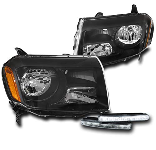 2012-2015 Honda Pilot Replacement Headlights - Black Housing with 6