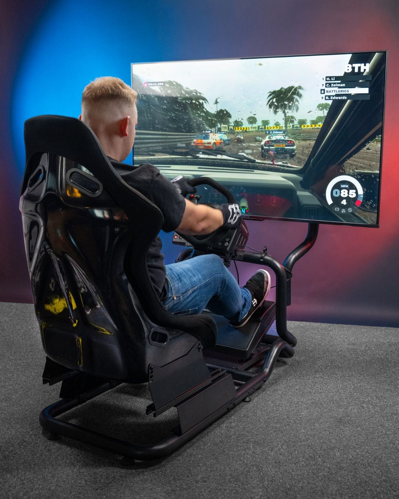 Downforce Racing Simulator - Professional Racing Wheel & Pedal Set for PC/PS4/PS5/Xbox - Perfect for Home Racing Games, Esports Training & Simulation Driving Experience
