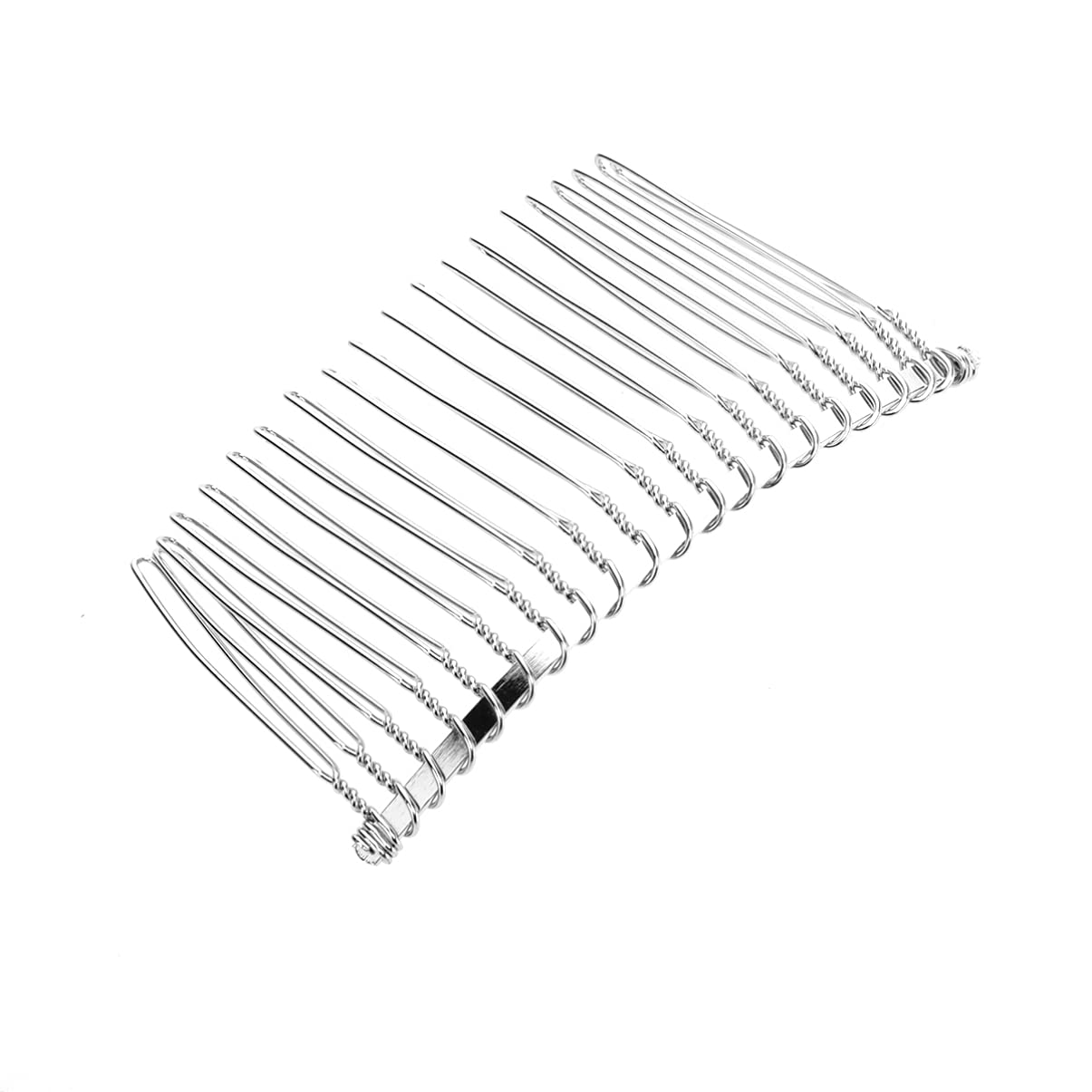 Mobestech 20 Teeth Metal Hair Comb - Durable Stainless Steel Wire Hair Clip for Women & Girls - Perfect for Styling, Detangling & Travel Accessories
