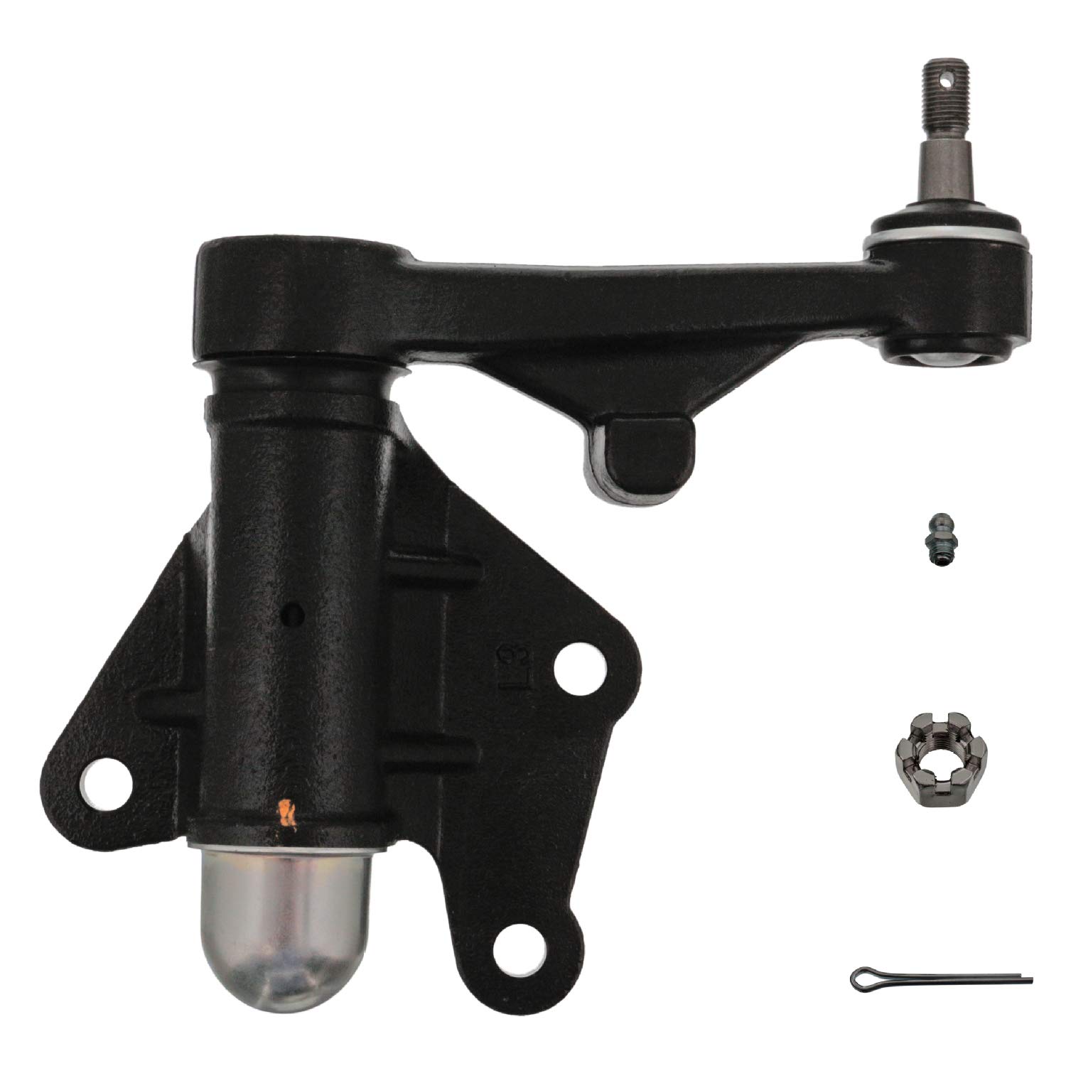 Febi Bilstein 43196 Idler Arm with Castle Nut, Cotter Pin & Grease Nipple - Heavy Duty Steering Component (Pack of 1) for Trucks, SUVs & Off-Road Vehicles