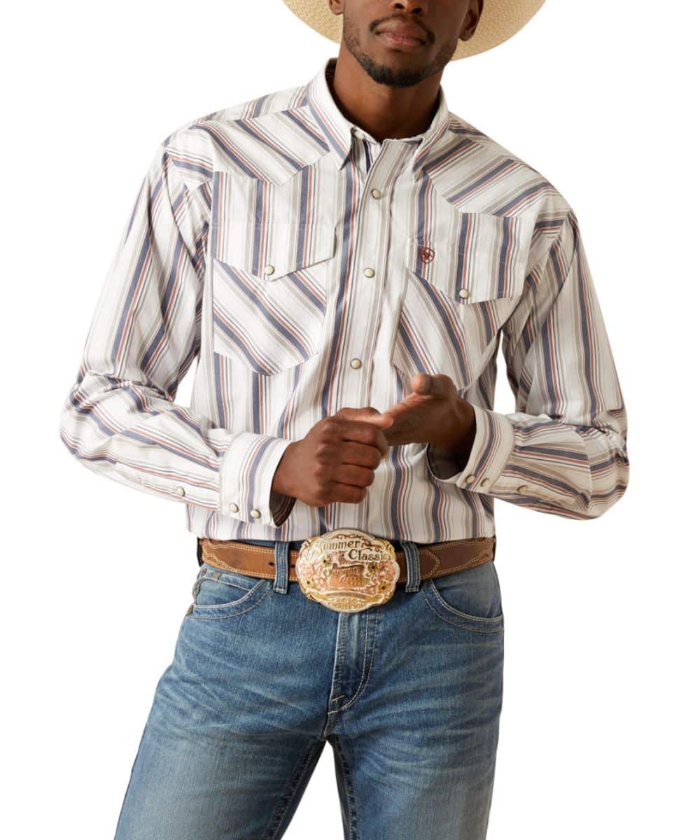 Ariat Men's Pro Series Warrick Snap Shirt - Western Work Shirt for Cowboy, Rodeo & Ranch Wear - Durable & Comfortable for Outdoor Activities