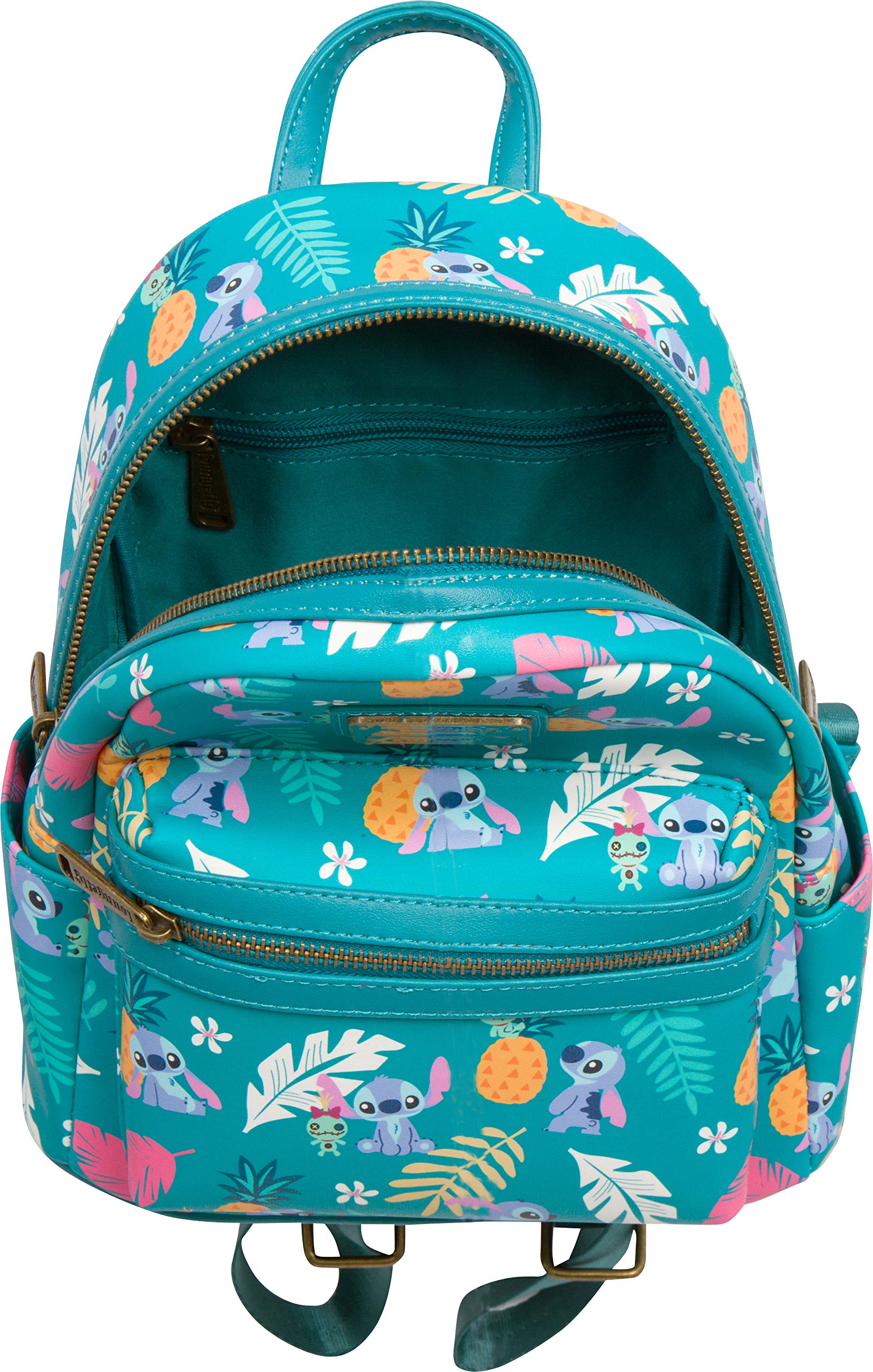 Loungefly Disney Lilo & Stitch Mini Backpack for Women - Cute Cartoon Character Small Crossbody Bag for School, Travel & Cosplay