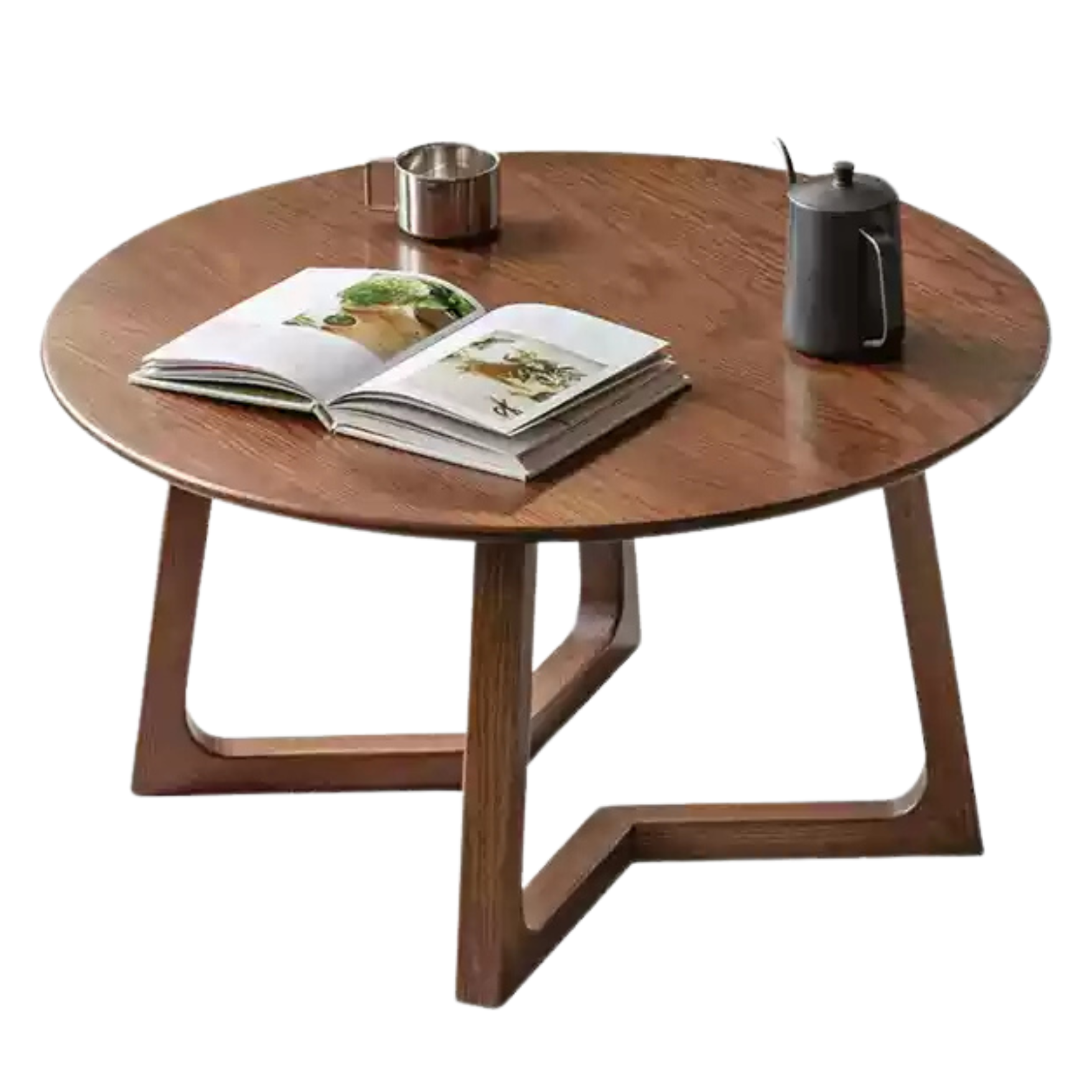 29.5x29.5x15.7 inch / 75x75x40cm / Walnut color / coffee table