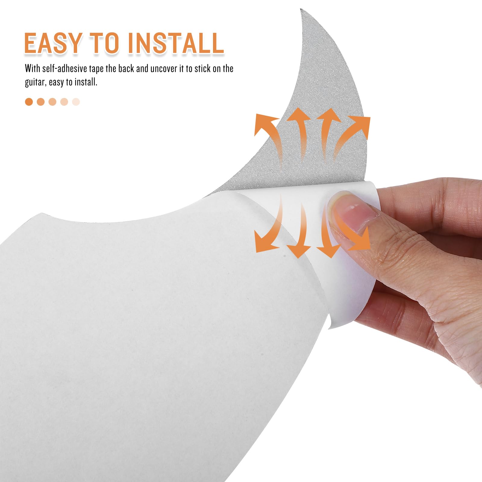 Milisten White Vine Patterned Self-Adhesive Guitar Pickguard - 128MM Scratch Plate for Electric Guitar Replacement | Perfect for DIY Guitar Upgrades & Customization