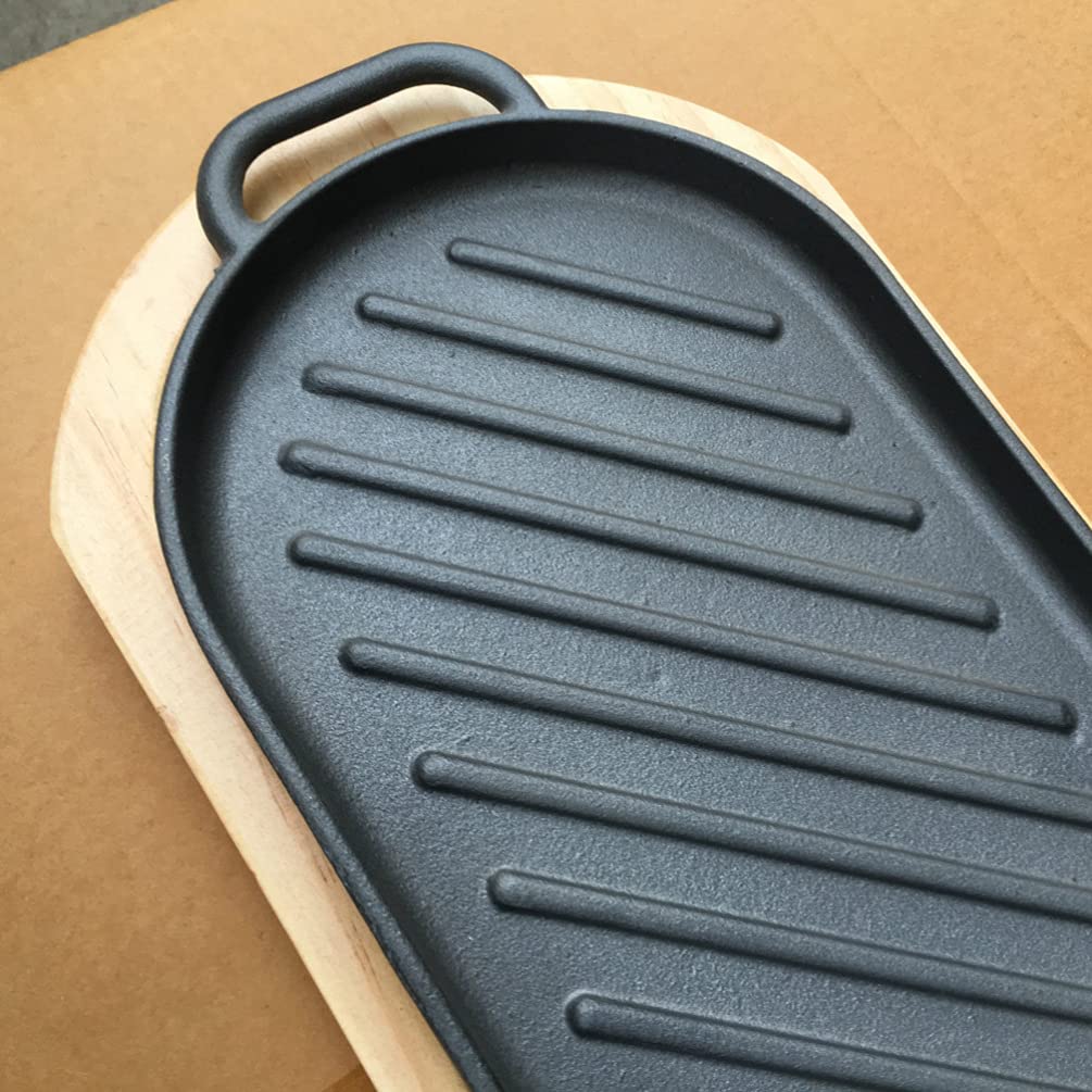 DOITOOL Nonstick Stove Griddle Pan - Japanese Teppanyaki BBQ Frying Pan, Induction Compatible Skillet for Steak, Bacon & Pancakes - Perfect for Home Cooking, Camping & Outdoor Grilling