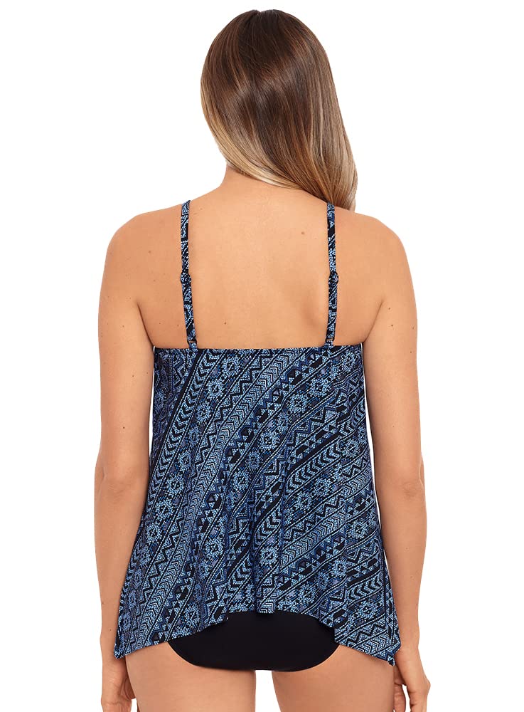 Miraclesuit Women's High Neck Tankini Swim Top - Soft Cup Peephole Design Swimwear for Women | Perfect for Beach Vacations, Pool Parties & Summer Getaways