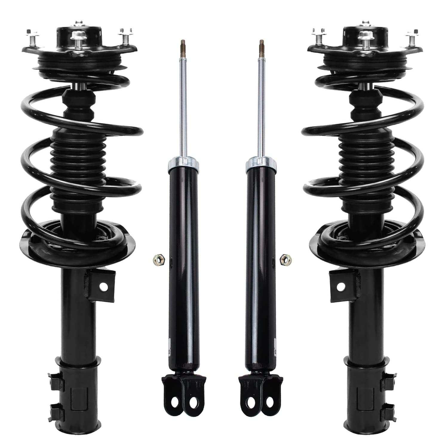 Detroit Axle - 4pc Complete Strut & Shock Absorber Kit for 2011 Hyundai Sonata (Pre-07/23/2010) - Front Strut Assembly & Rear Shock Replacement - Perfect for Smooth Ride & Suspension Repair