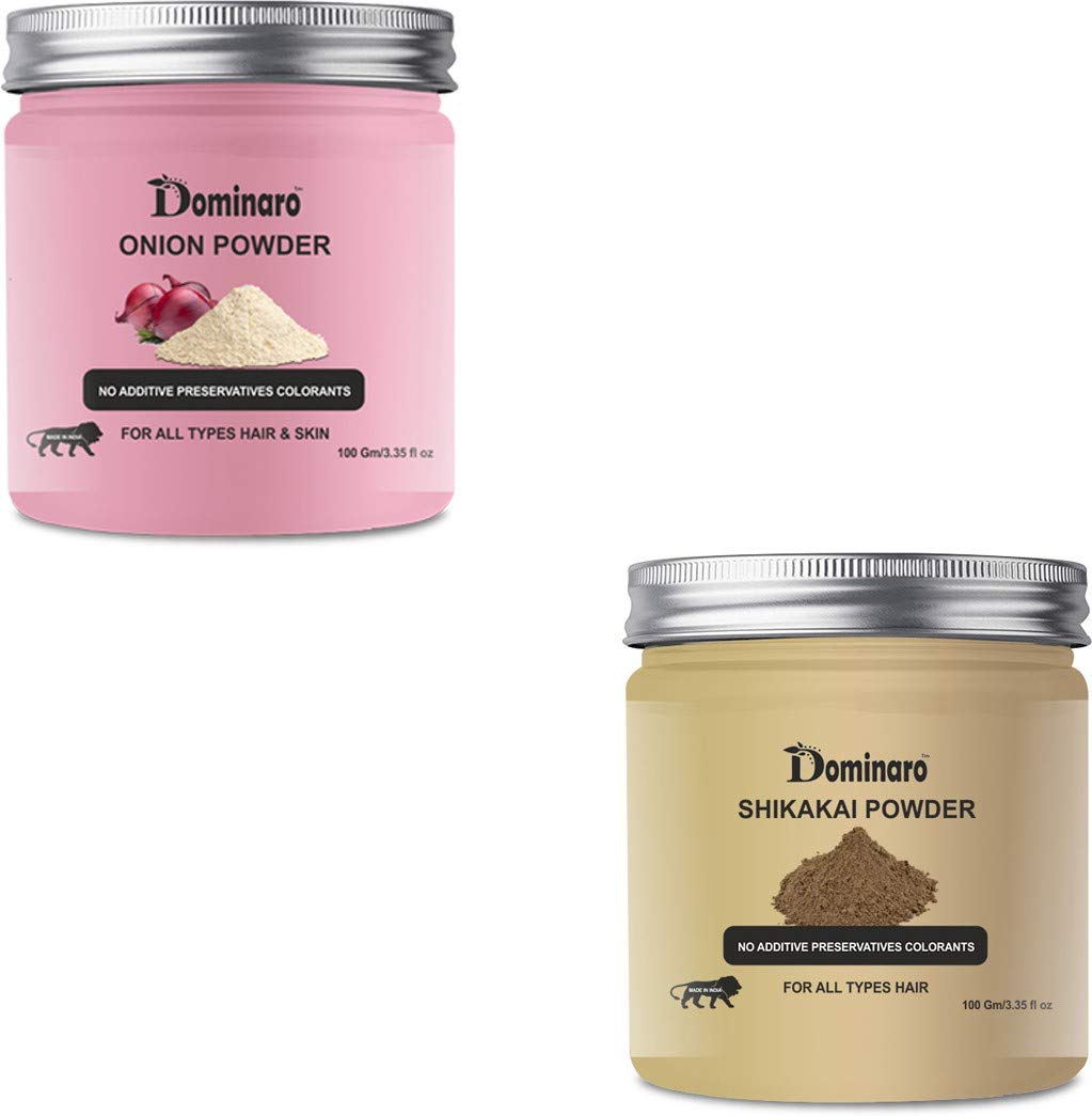 Organic Onion & Shikakai Powder for Hair & Skin Care - 200g Combo Pack for Natural Beauty