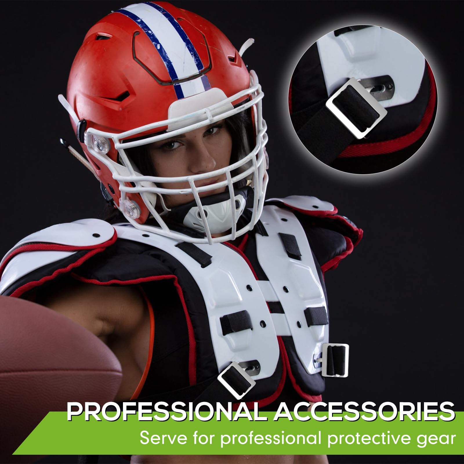 Dunzy T-Hook Shoulder Pads for Football - Silver | Comfortable & Secure Fit for Quarterbacks, Linebackers & Defensive Players | Perfect for Training & Game Day