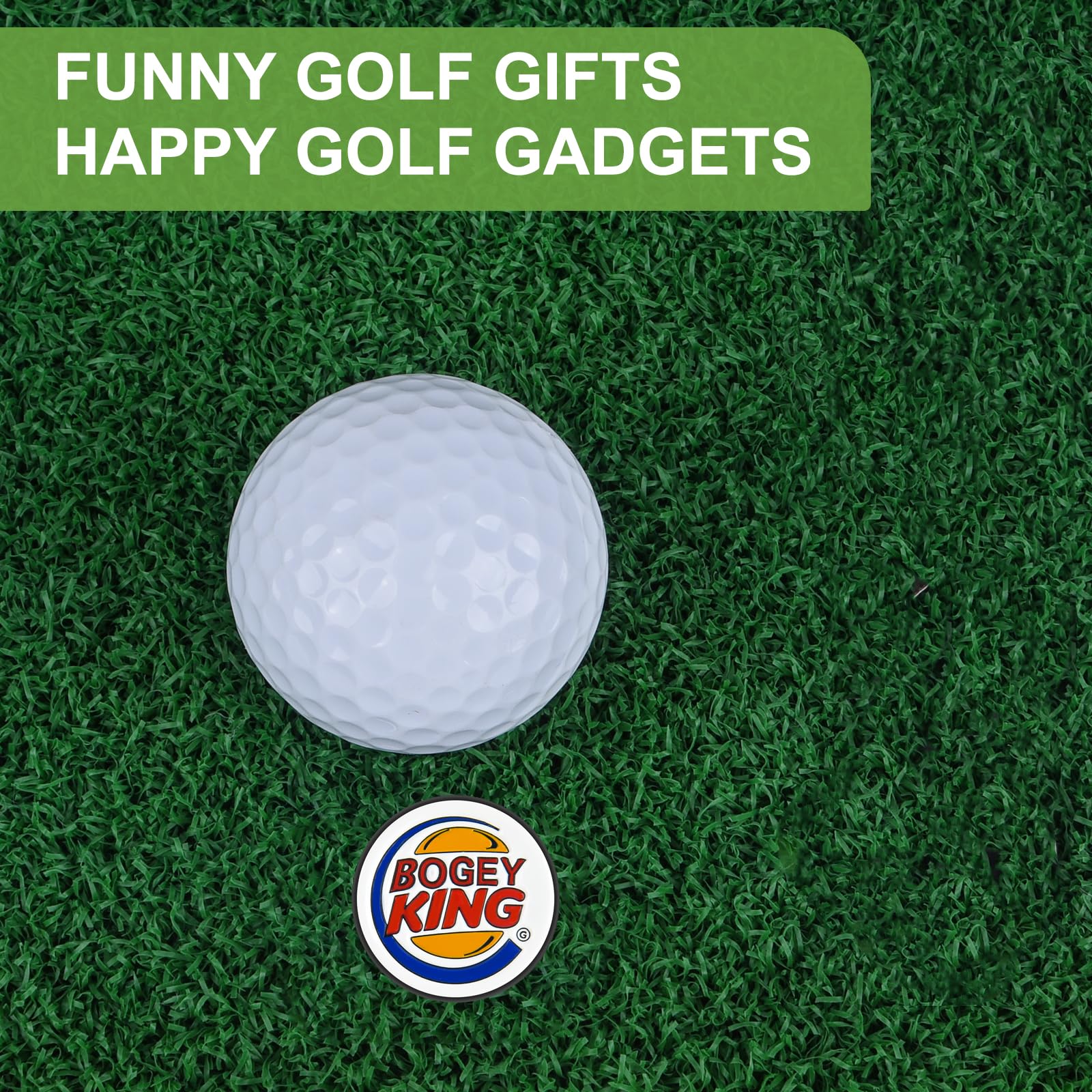 Funny Magnetic Golf Ball Marker with Hat Clip - 25mm Golf Accessories for Men | Perfect Golf Gifts & Tournament Essentials