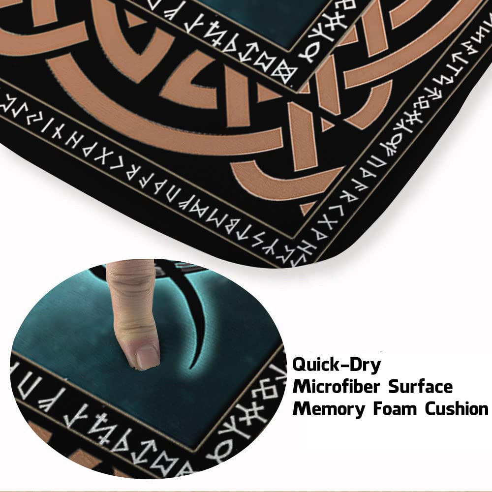 GEEMBI 5x8 Tree of Life Norse Viking Blue Area Rug - Soft Living Room Rug, Bedroom & Dining Room Decor - Perfect Gift for Men - Home Aesthetic & Nordic Style Decorating