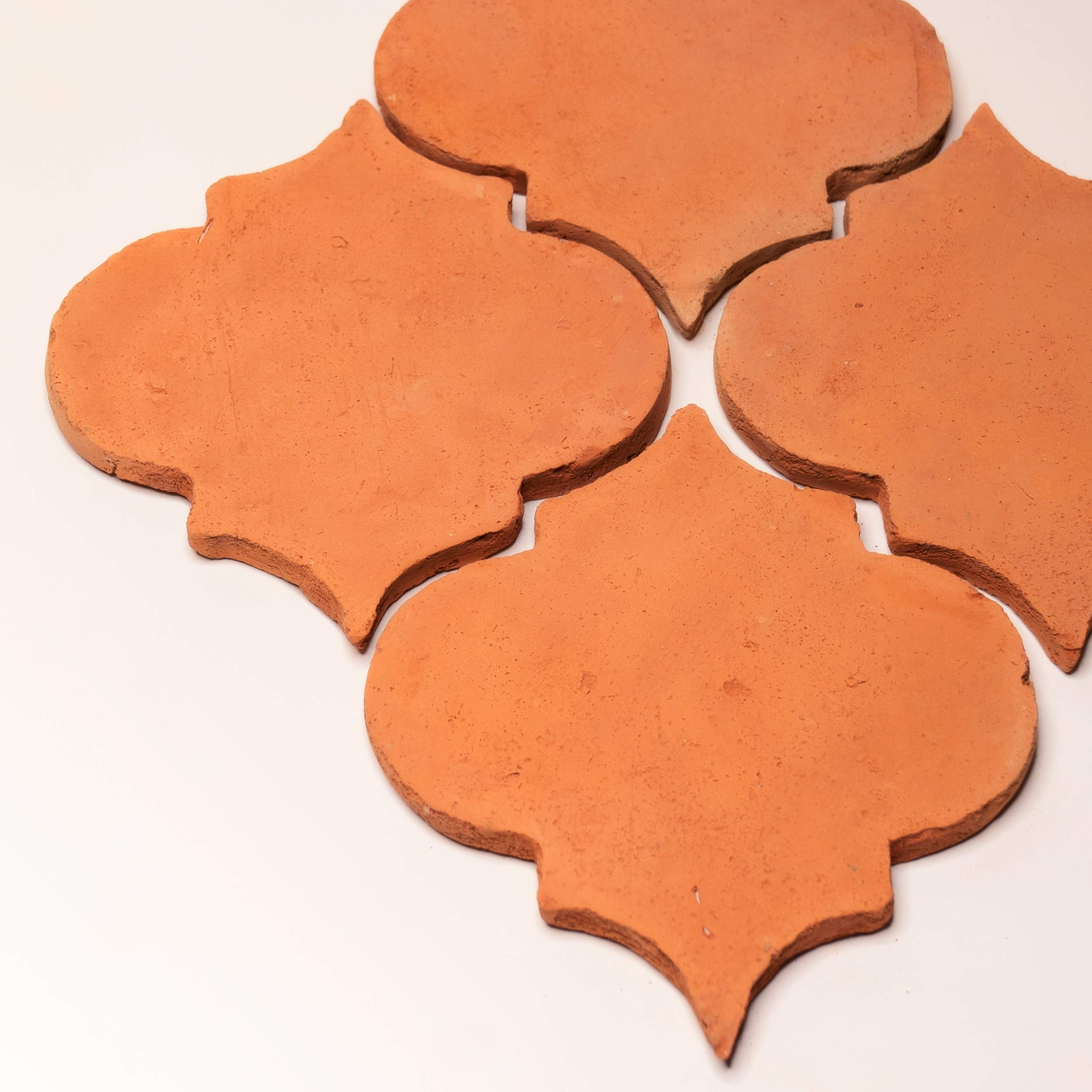 Authentic Moroccan Mosaic Tile - Natural Terracotta Arabesque Pattern 8