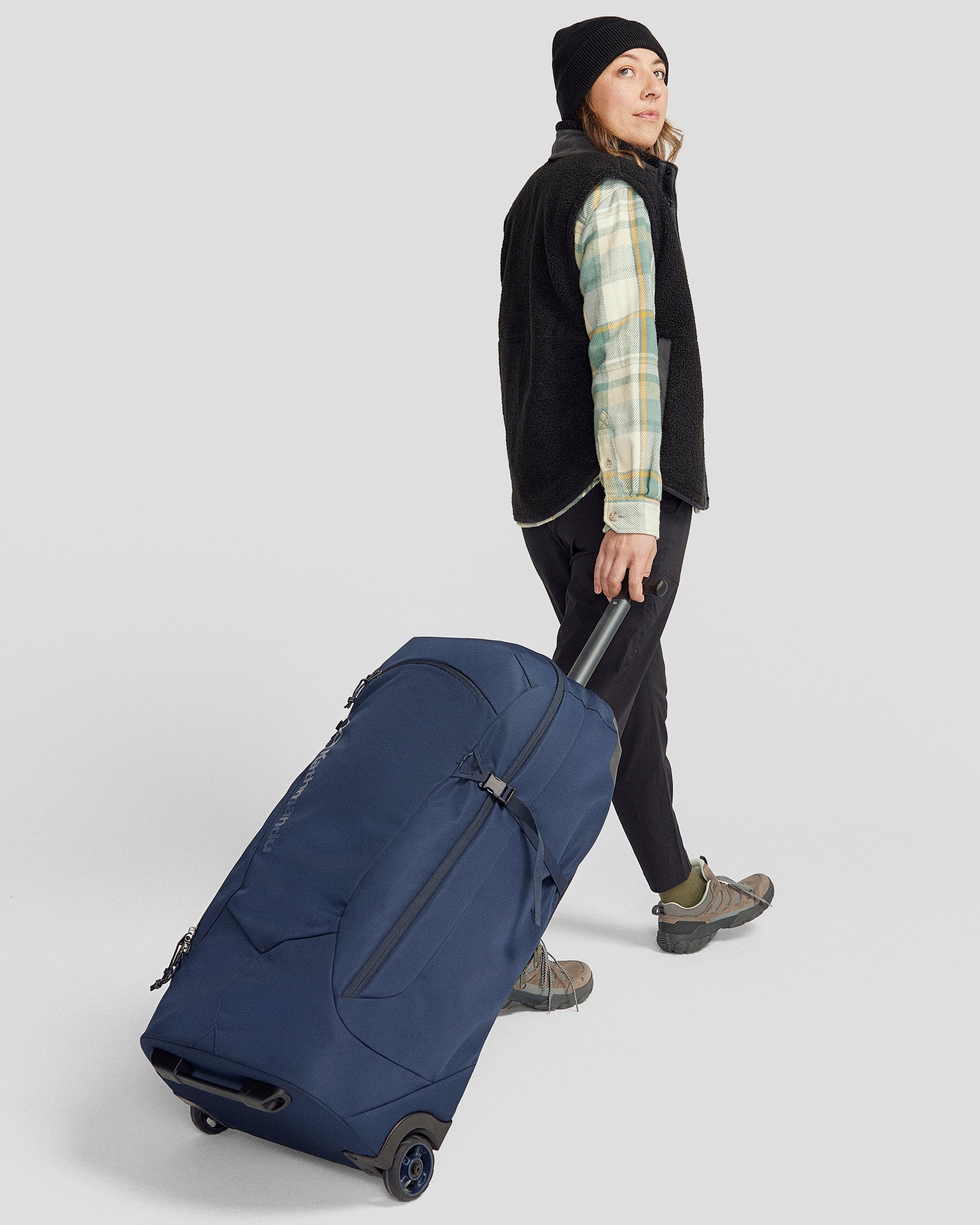 Hybrid Trolley v5 70L Travel Backpack - Pure Navy Blue for Outdoor Adventures, Business Trips & Weekend Getaways