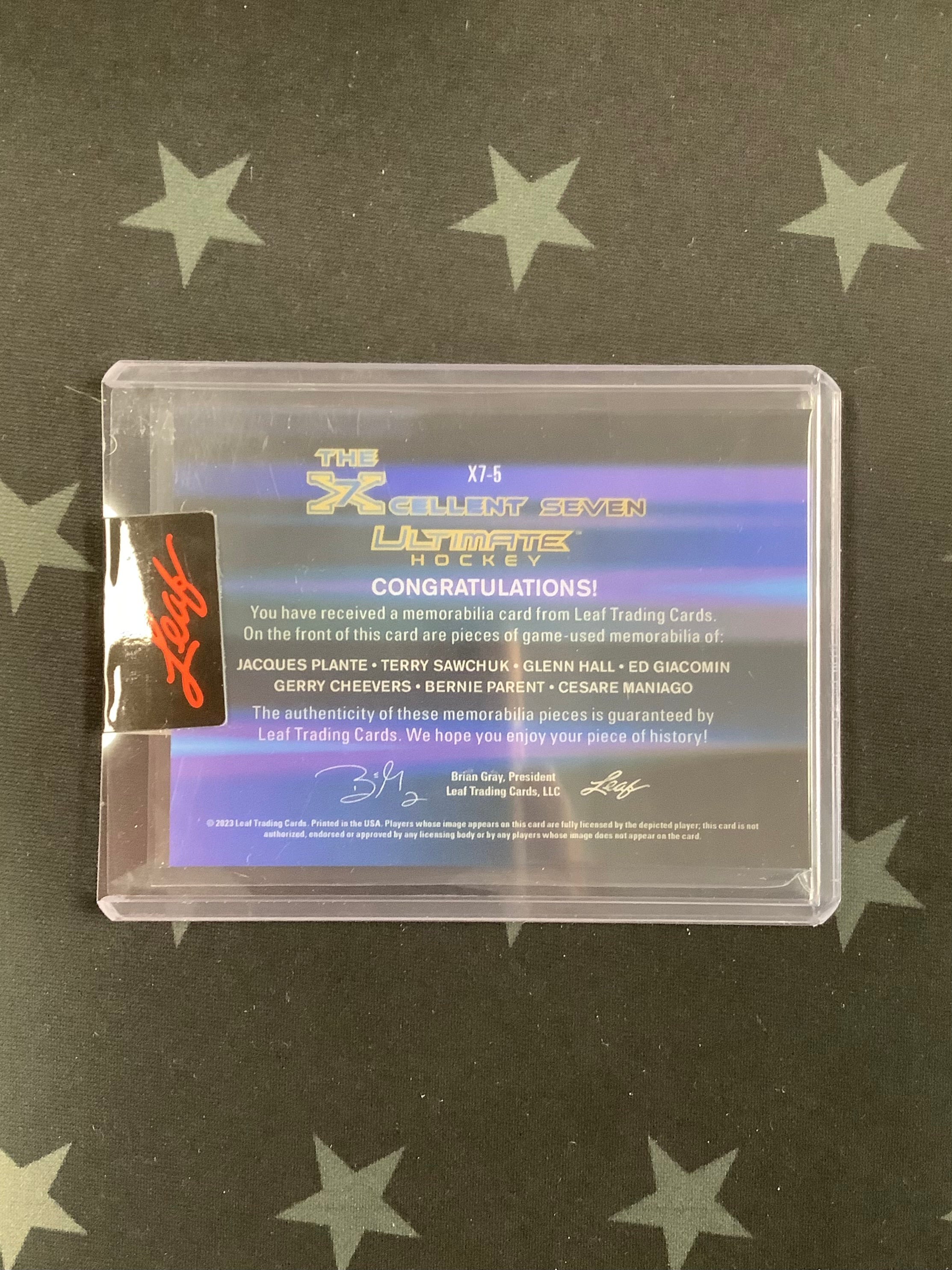 2023 LEAF ULTIMATE HOCKEY 7-Patch Collection - Jacques/Terry/Glenn/Hall/Ed/Gerry/Bernie/Cesare - Rare Hockey Player Memorabilia for Collectors & Fans - Perfect for Display, Gifts, and Sports Memorabilia Collections