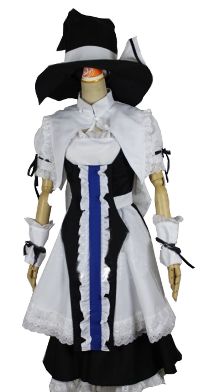 Anime Kirisame Marisa Maid Dress Uniform Cosplay Costume for Halloween, Convention & Cosplay Events - High Quality Replica Outfit