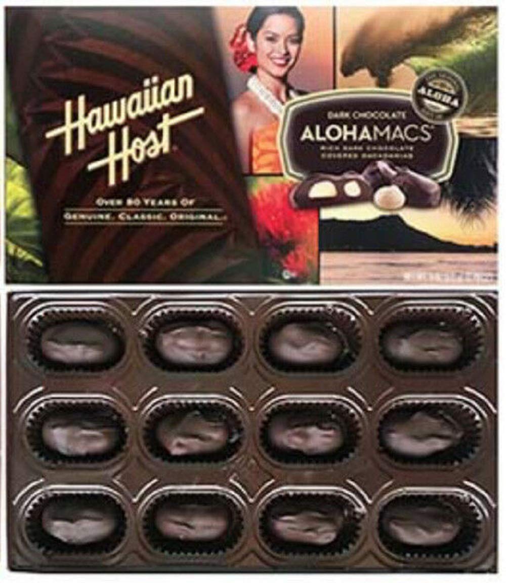 Premium Hawaiian Host Dark Chocolate Covered Macadamia Nuts - 3 Pack Boxes | Gourmet Hawaiian Snacks, Holiday Gifts & Party Treats | Perfect for Office Snacks, Birthday Gifts & Dessert Platters