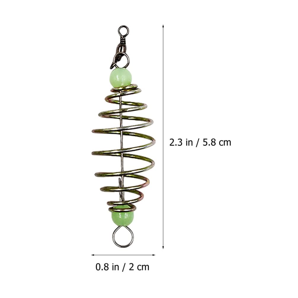 FAVOMOTO 30pcs Spring Bait Fishing Cage - Portable Carbon Steel Fish Basket Tackle for Freshwater & Saltwater Fishing | Ideal for Bass, Trout, and Catfish Angling