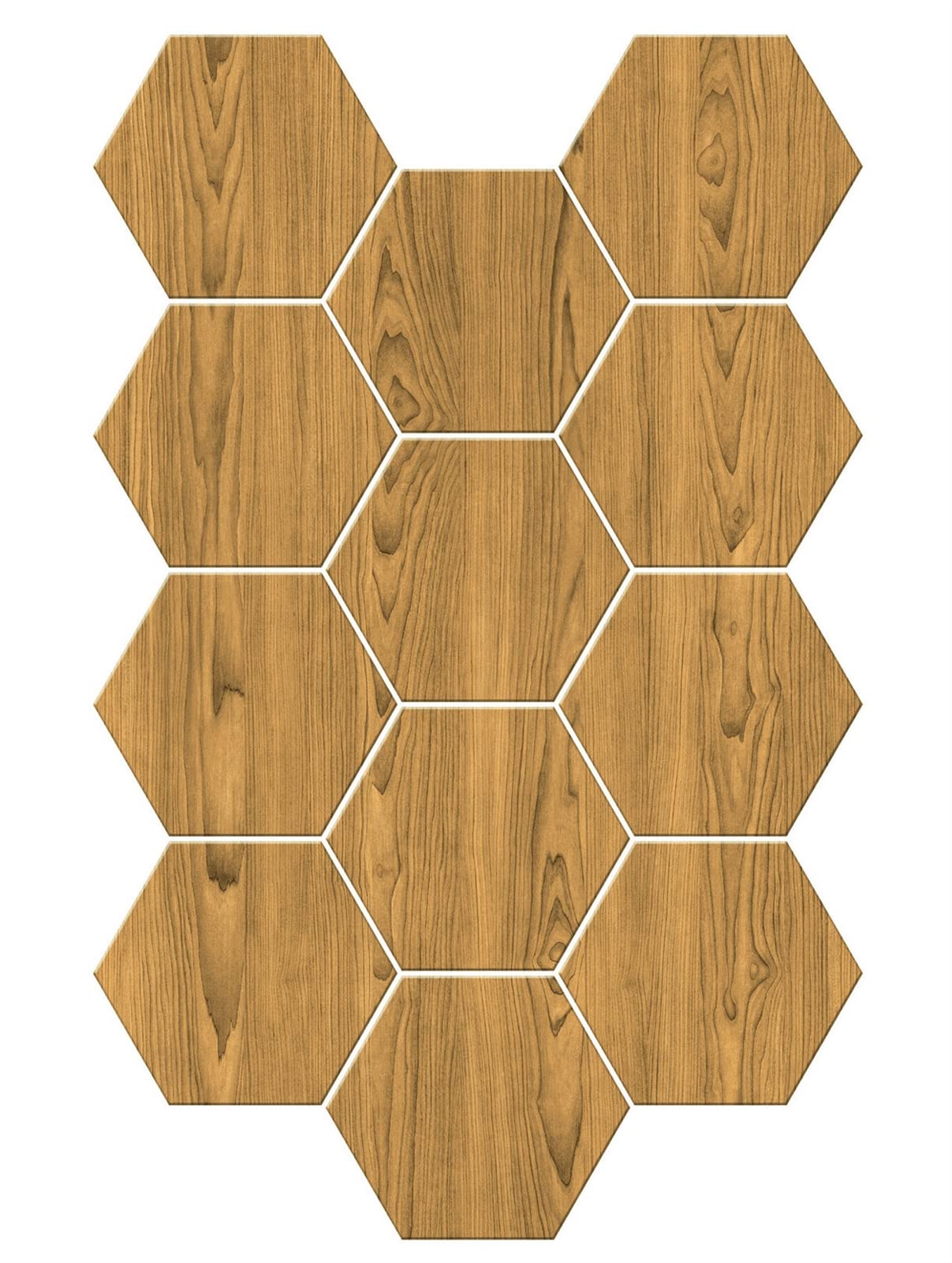 Reyox Hexagonal Peel and Stick Tile Backsplash - Self-Adhesive Vinyl Flooring & Wall Decal - Waterproof, Oil-Proof - 20 PCs for Kitchen, Bathroom, Wood Surfaces - Perfect for DIY Home Renovation & Decoration