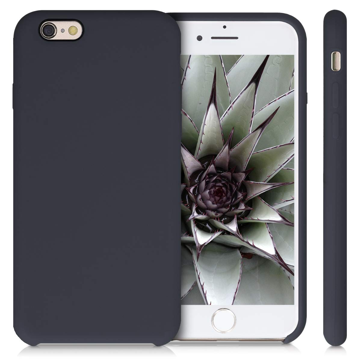 kwmobile TPU Silicone Case for Apple iPhone 6/6S - Soft Finish Protective Phone Cover (Blueberry) - Perfect for Everyday Use, Work & Travel