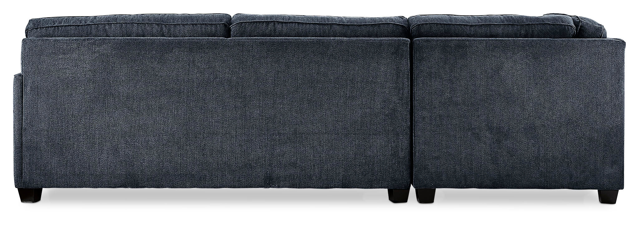 Anastasia 2-Piece Sectional Sofa with Left Facing Chaise Lounge - Navy Blue Fabric - Perfect for Living Room, Family Room & Home Theater Comfort