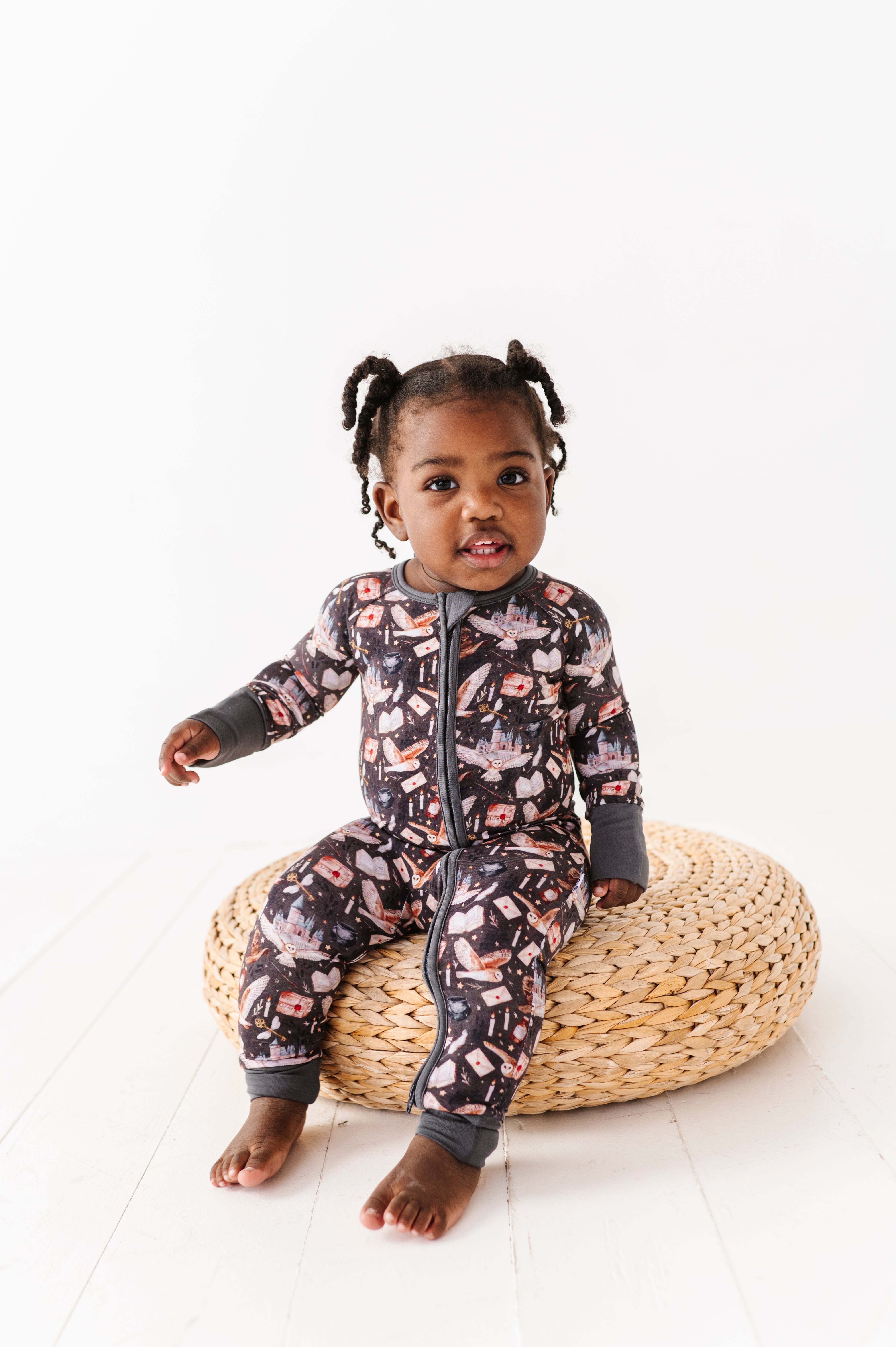 Enchanted Post Zip Romper for Baby Girls - Soft & Comfortable One-Piece Outfit with Easy Zipper - Perfect for Playdates, Daycare & Family Photos