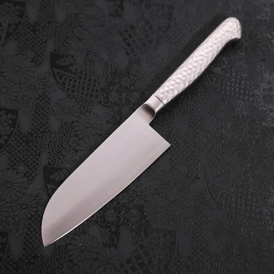 Premium Santoku Knife 120mm - VG-5 Stainless Steel Blade with Polished Western Handle - Perfect for Slicing, Dicing & Chopping Vegetables, Meat & Fish