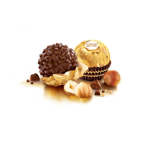 Premium Easter Gift Set - Ferrero Rocher Hazelnut Chocolate Bunny Box (13pc) + Reese's Peanut Butter Eggs + Whoppers Malted Milk Eggs (4oz) + Peeps Marshmallow Chicks (10pc) with Free Easter Card - Perfect for Easter Celebrations, Party Favors & Holiday Gifting