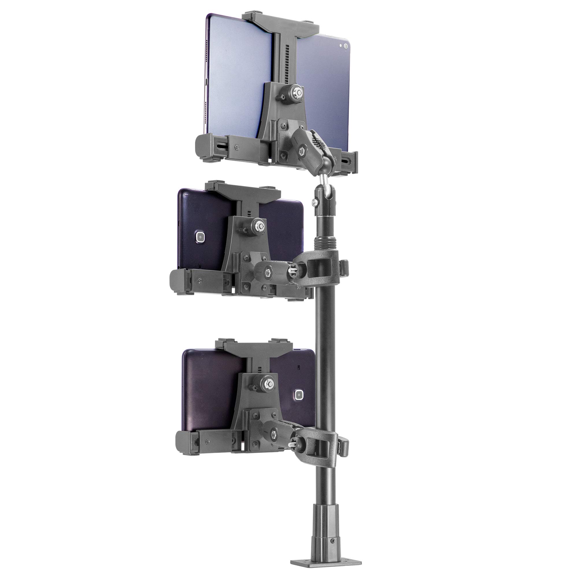 iBOLT Dockín Lock POS Tablet Stand with 3 Tablet Holders - Secure Mount for 7-10 Inch Tablets - Ideal for Delivery Apps (DoorDash, Uber Eats) & Retail Checkout Stations