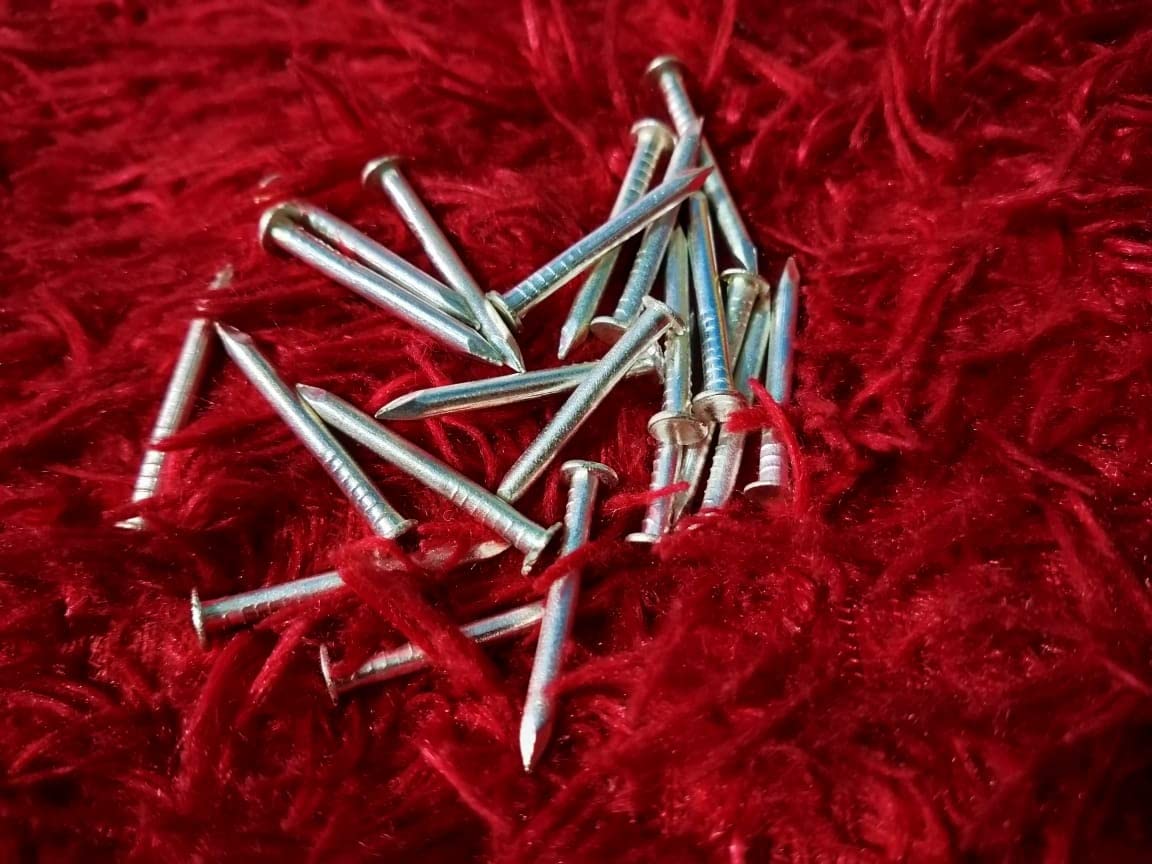 Silver Nail Set of 5 for Positive Energy, Peace & Prosperity - Evil Protection Charm by NOHA MERCADO | Spiritual Home Decor & Gift for Meditation Spaces