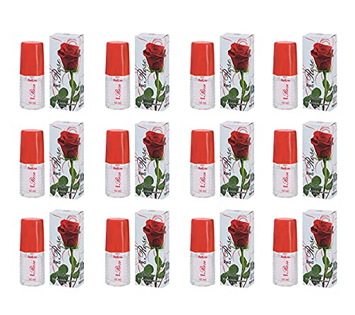 Rankson RED ROSE Long Lasting Perfume for Men & Women - 10ml Eau de Toilette (Pack of 12) - Romantic Date Night, Office Wear, Special Occasion Gift