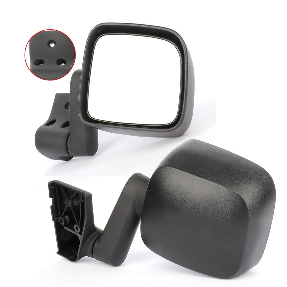 SCITOO Left & Right Side View Mirrors for 2003-2006 Jeep Wrangler TJ - Driver & Passenger Side Replacement Mirrors with Manual Folding & Remote Control (CH1320259 CH1321259) | Perfect for Off-Roading & Daily Commuting