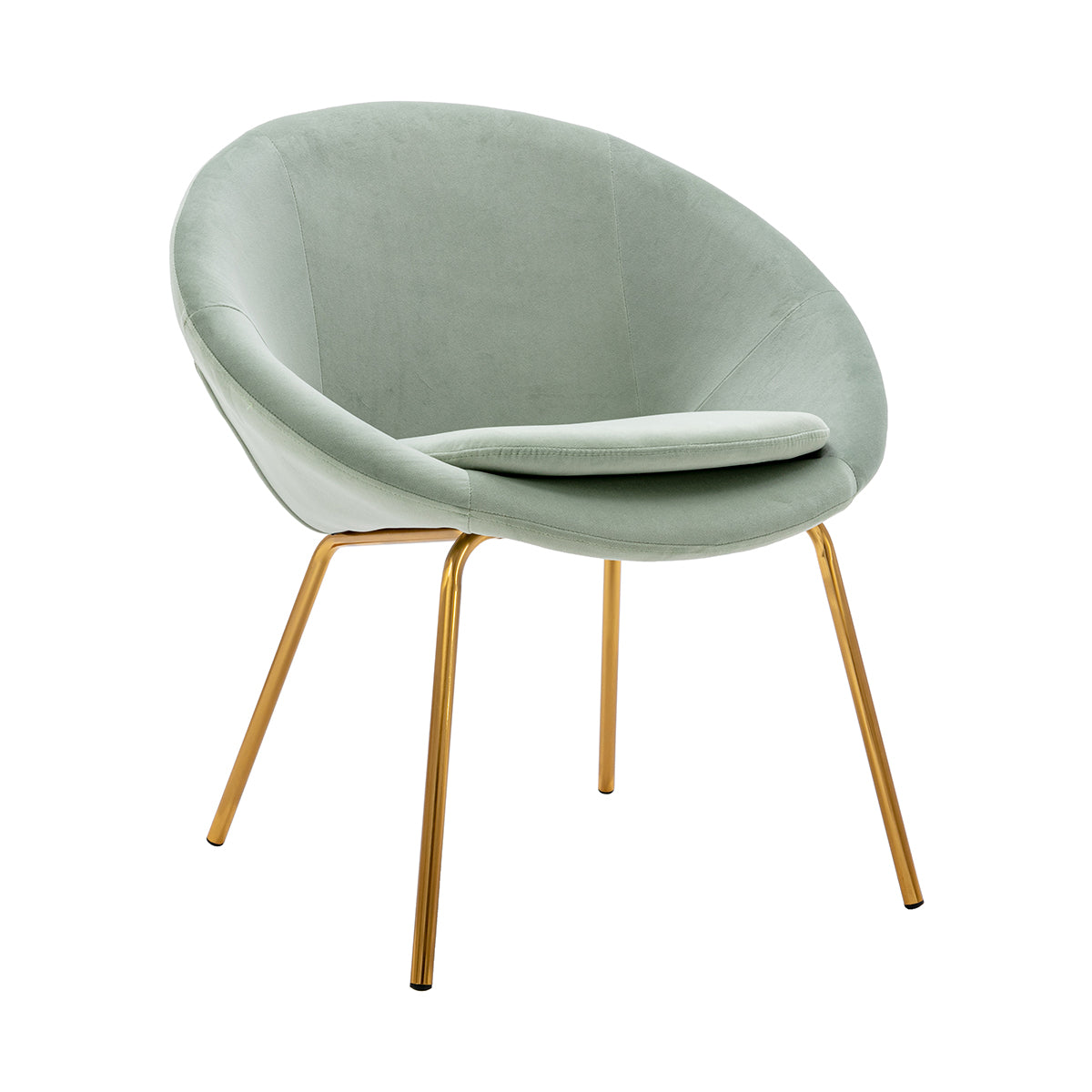 Luxury Halo Velvet Lounge Chair - Modern Velvet Upholstered Accent Chair for Living Room, Bedroom & Office - Soft & Comfortable Reading Chair with Sturdy Metal Legs - Perfect for Relaxing, Reading & Decor