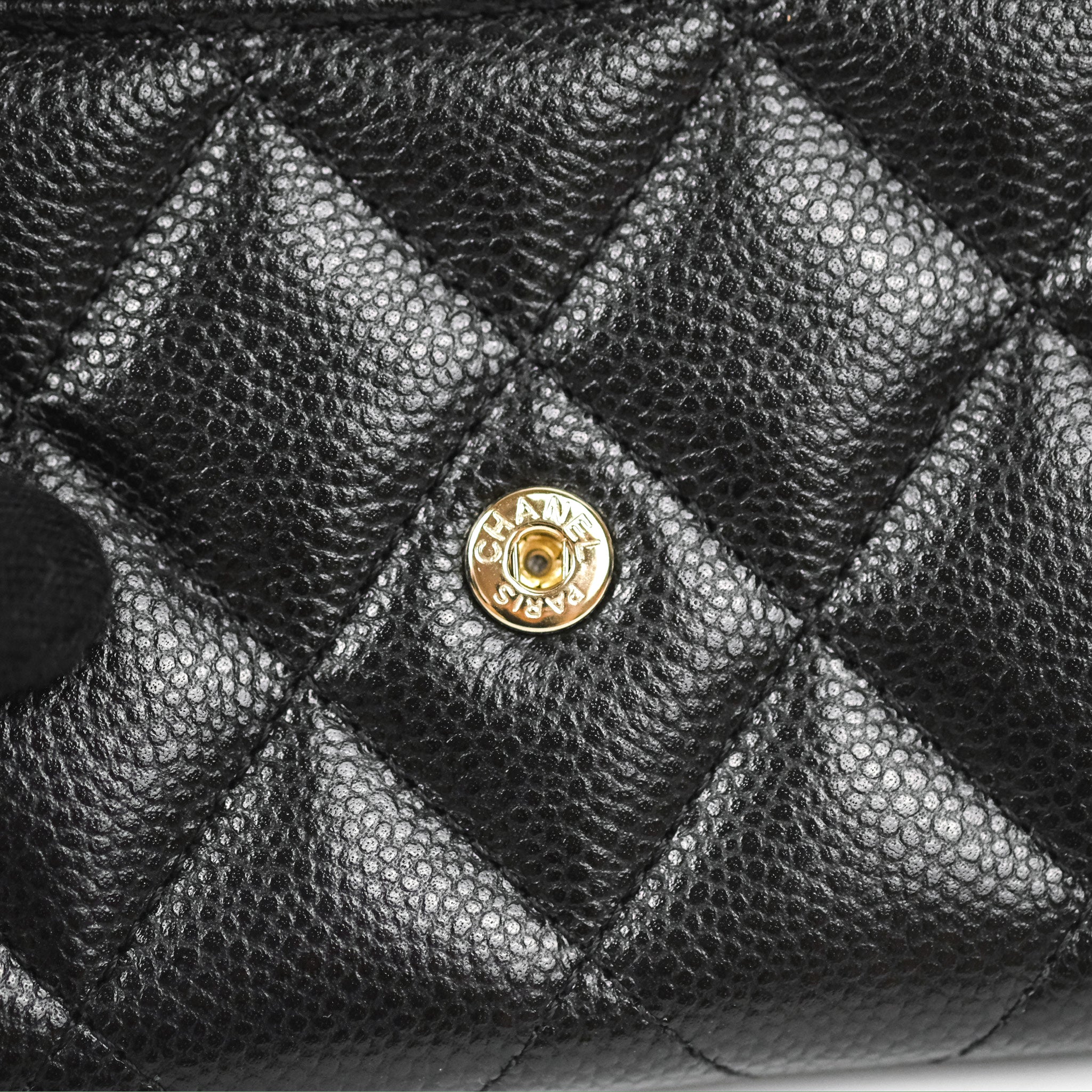 Chanel Classic Flap Coin Purse - Black Caviar Leather with Gold Hardware | Luxury Compact Wallet for Women | Perfect for Everyday Use & Special Occasions