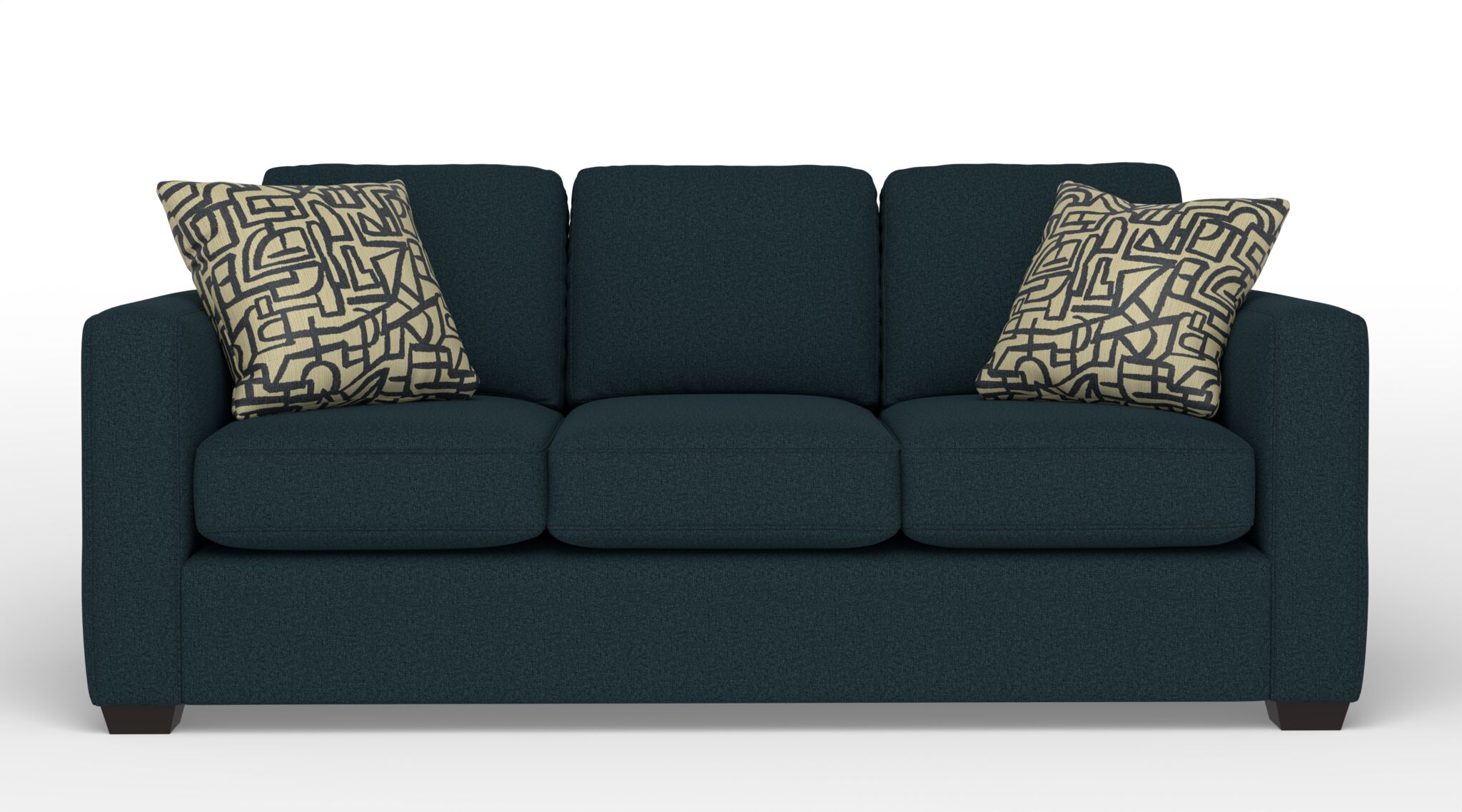 Caleb Sofa - Dexter Dark Blue Modern Fabric Sectional Couch for Living Room, Family Room, and Lounge | Comfortable & Stylish Home Furniture