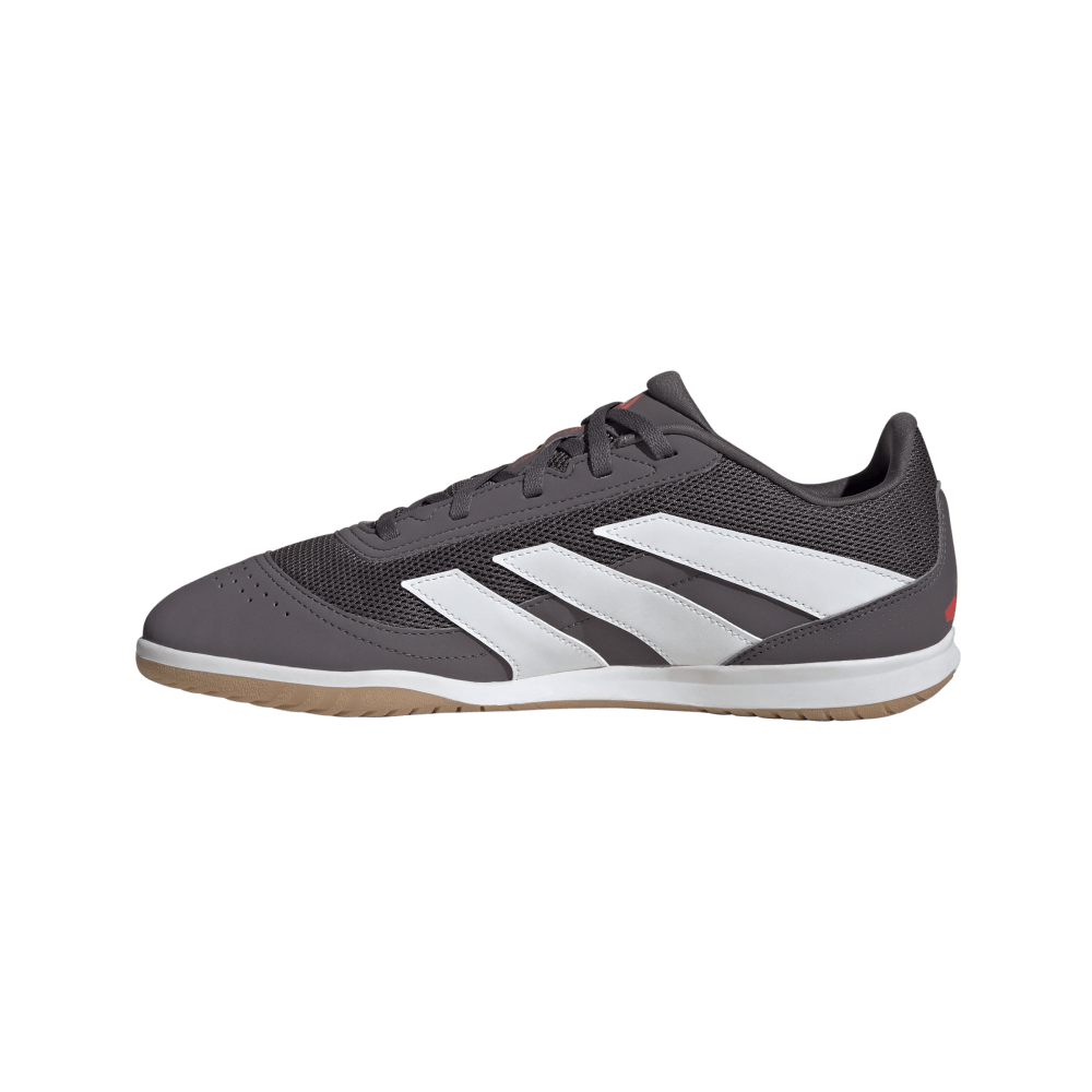 Adidas Predator Club IN Indoor Soccer Shoes for Men - Grey Strata/Cloud White/Lucid Red - Perfect for Futsal, Training & Indoor Football Games