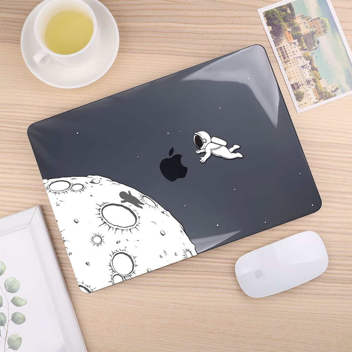CISSOOK Black Astronaut Hard Shell Case for MacBook Pro 13 Inch (2020-2023 Models) - Compatible with M2 A2338 & M1 A2251/A2289 - Protective Plastic Cover with Keyboard Protector | Perfect for Work, Travel and School Use