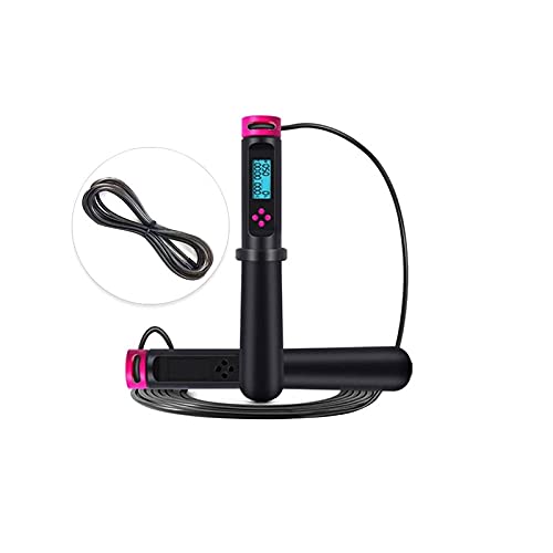 HUANGSHENTS Smart Digital Jump Rope with Counter - Adjustable Weighted Skipping Rope for Weight Loss, Workout & Fitness Training - Perfect for Home Gym, Cardio Exercise & Sports Entertainment (Red)