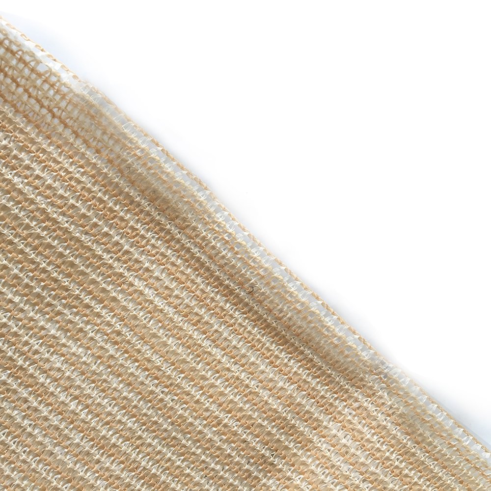 Shatex 90% UV Blocking Sun Shade Fabric - 8x16ft Beige Sunscreen Mesh for Pergola, Porch & Outdoor Cover with Clips - Perfect for Patio, Garden & Vertical Screen Protection