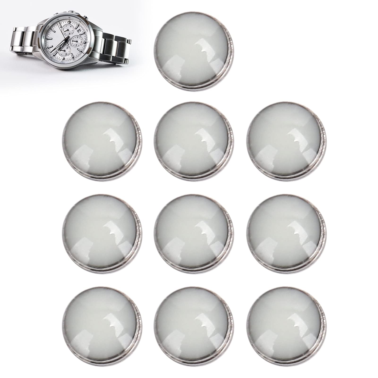 Yosoo 10-Pack Luminous Watch Bezel Dots - Glow in the Dark Watch Dial Markers for Night Visibility - Watch Parts Accessories for Watch Repair & Customization - Perfect for Diving Watches, Military Watches & Nighttime Use