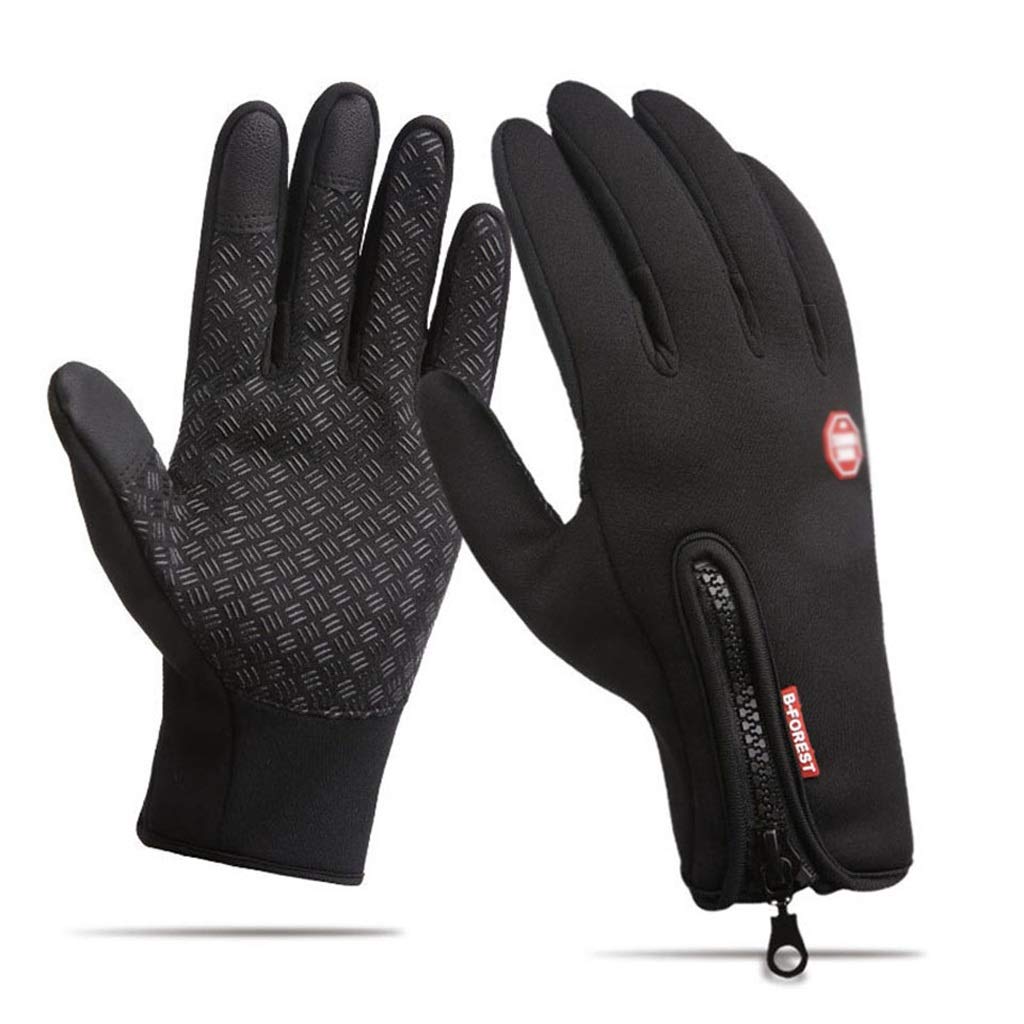 WSSBK Waterproof Anti-Slip Breathable Fishing Gloves - Full Finger Durable Gloves for Fishing, Cycling, Carp Fishing & Outdoor Sports (Black, Small) - Perfect for Cold Weather Fishing & Biking Adventures