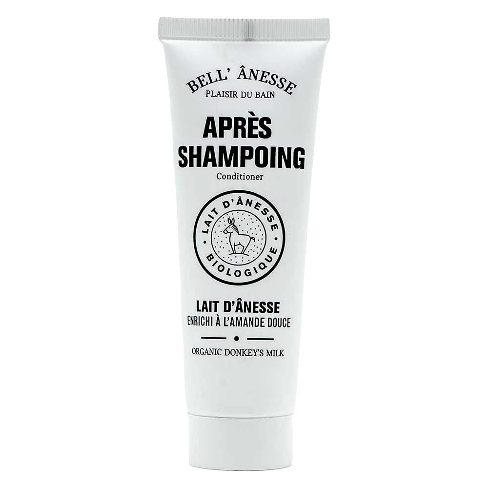 Label Provence French Organic Donkey Milk Conditioner with Sweet Almond Oil - 1 Fl Oz Travel Size Hair Care for Dry & Damaged Hair - Perfect for Vacation, Gym & On-the-Go Use