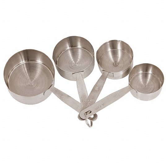 Stainless Steel Dry Measuring Cup Set - 4 Piece Kitchen Essentials for Baking, Cooking & Meal Prep
