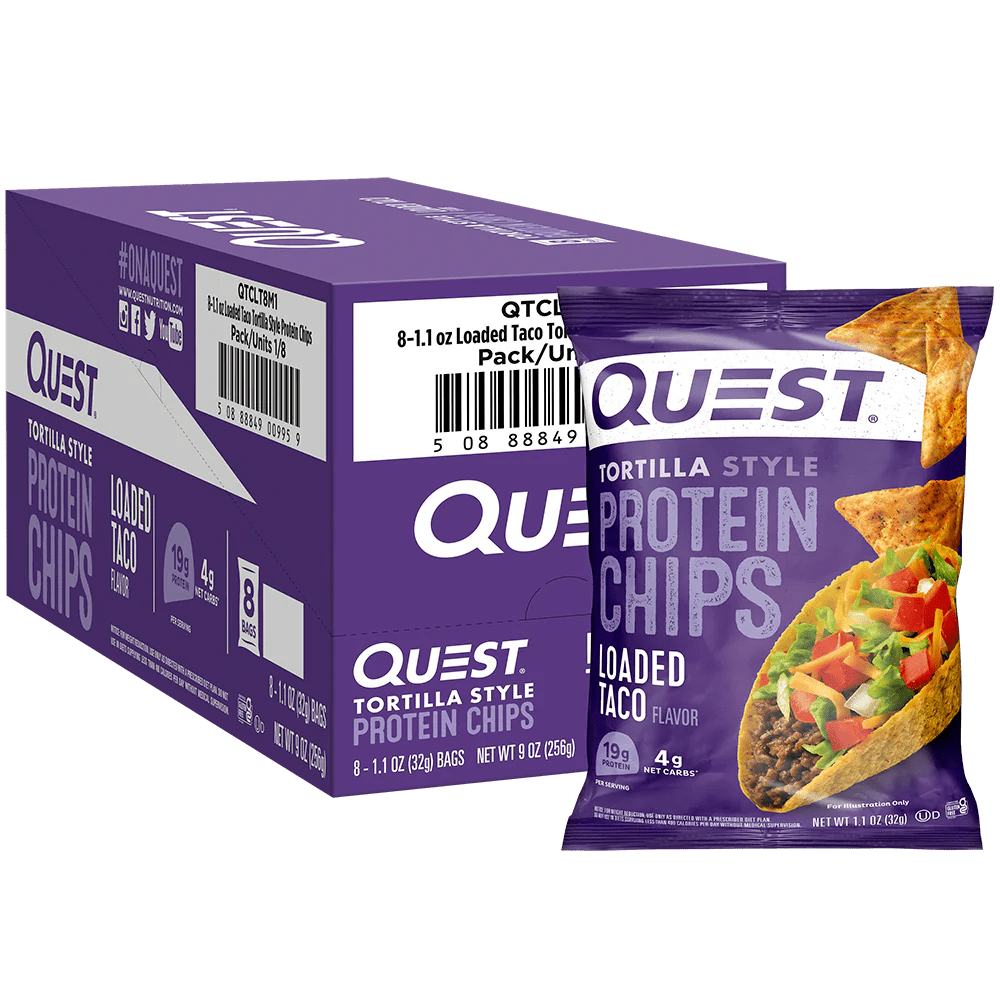 Quest Tortilla Style Protein Chips - 8 Pack | High Protein Low Carb Snacks for Keto Diet, Weight Loss & On-the-Go Healthy Eating