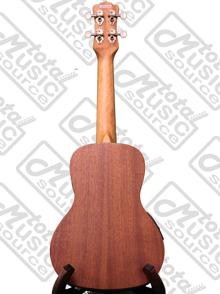 Luna Mahogany Series Maluhia Peace Acoustic-Electric Concert Ukulele with Gig Bag, Tuner & Picks – Perfect for Beginners, Travel, Live Performances & Home Practice